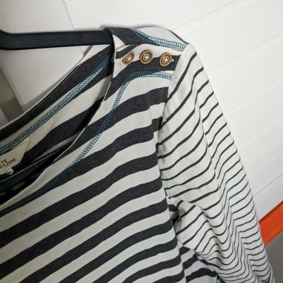 Matilda Jane Gray and white strip shirt - Picture 2 of 3